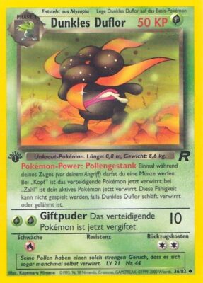 Dunkles-Duflor-36-82-Team-Rocket-Pokémon-Karte-Deutsch-2000