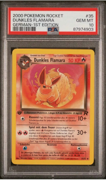 Dunkles-Flamara-35-82-Team-Rocket-1st-Edition-Pokémon-Karte-PSA-10
