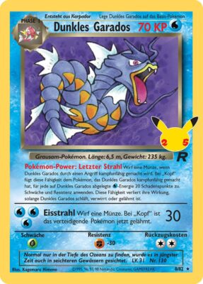 Dunkles-Garados_8-82_Team-Rocket_Celebrations_Klassische-Sammlung_Classic-Collection-Pokémon-Karte
