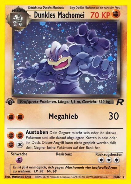 Dunkles-Machomei_10-82_Team-Rocket_Holo-Pokémon-Karte_Deutsch