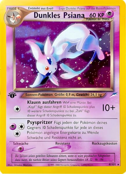 Dunkles-Psiana-4-105-Neo-Destiny-Holo-Pokemon-Karte-Deutsch