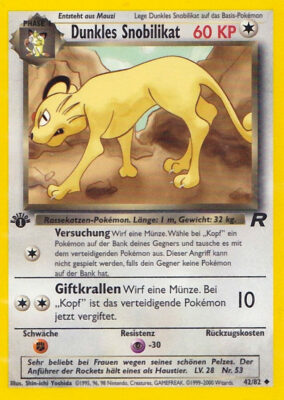 Dunkles-Snobilikat_42-82_Team-Rocket_Pokémon-Karte_Deutsch
