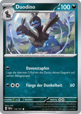 Duodino-118-191-SSP-DE-Karmesin-Purpur-Stürmische-Funken-Pokémon-Karte-Deutsch-TCG