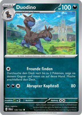 Duodino_139-193_Entwicklungen-in-Paldea_Pokémon-Karte