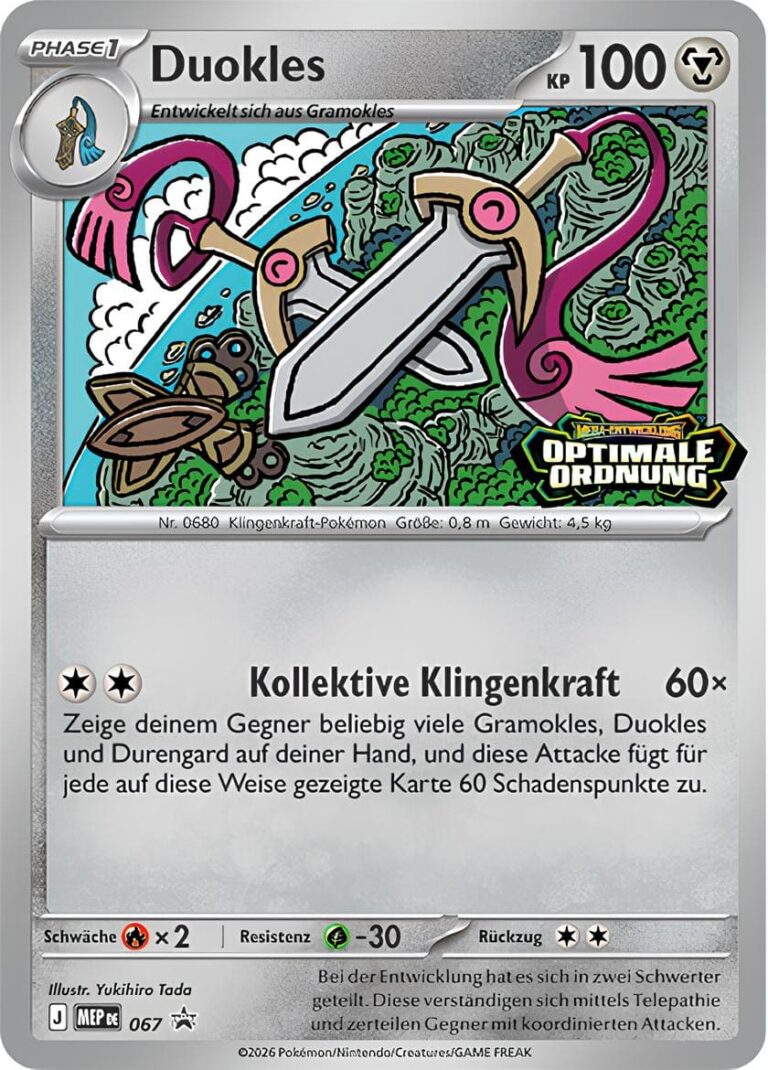 Duokles-MEP-DE-067-Optimale-Ordnung-Prerelease-Promo-Pokémon-Karte-Deutsch