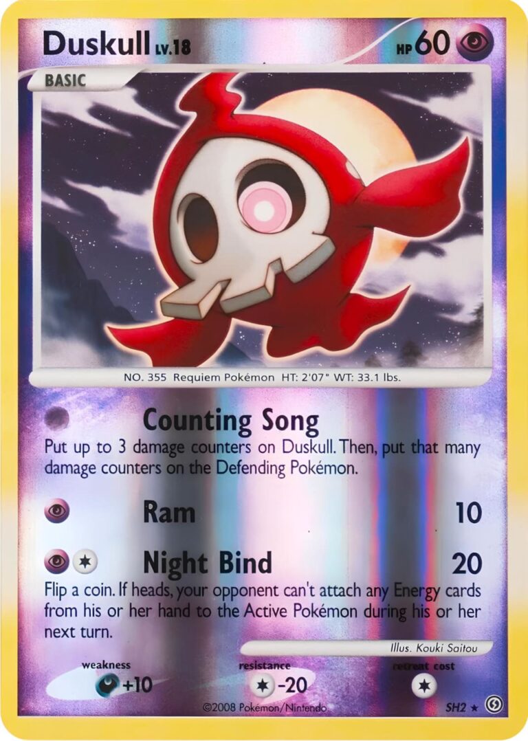 Duskull-Zwirrlicht-SH2-Diamant-Perl-Sturmtief-Shiny-Secret-Rare-Reverse-Holo-Pokemon-Karte-TCG-2008