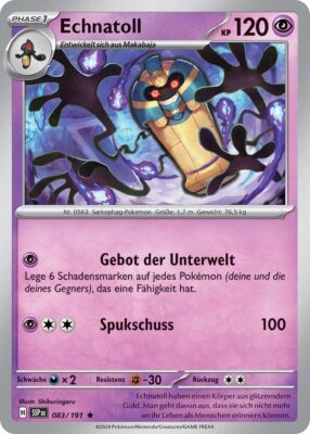 Echnatoll-083-191-SSP-DE-Karmesin-Purpur-Stürmische-Funken-Pokémon-Karte-Deutsch-TCG