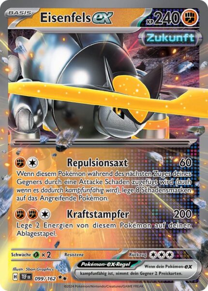 Eisenfels-ex-099-162-Gewalten-der-Zeit-Pokémon-Karte-Deutsch-Karmesin-Purpur-TCG-Sammelkartenspiel