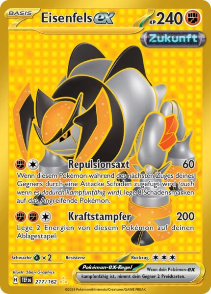 Eisenfels-ex-217-162-Karmesin-Purpur-Gewalten-der-Zeit-Hyper-Rare-Goldene-Pokémon-Karte-Deutsch
