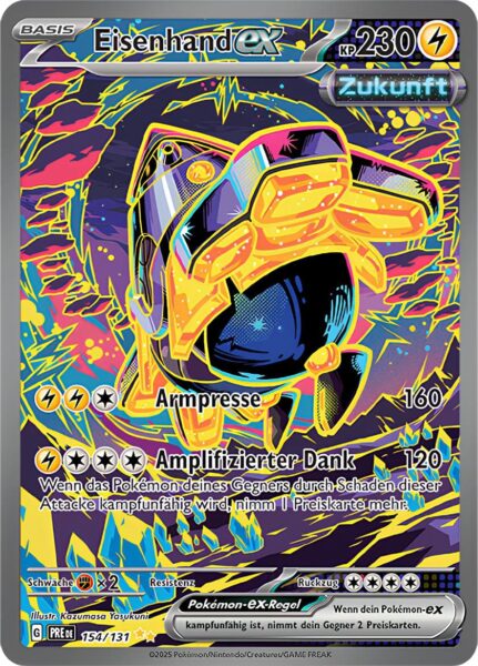 Eisenhand-ex-154-131-Prismatische-Entwicklungen-Special-Illustration-Rare-Pokémon-Karte-Deutsch-TCG