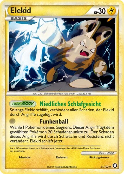 Elekid-21-102-HGSS-Triumph-Baby-Pokémon-Karte-Deutsch-TCG-Sammelkartenspiel