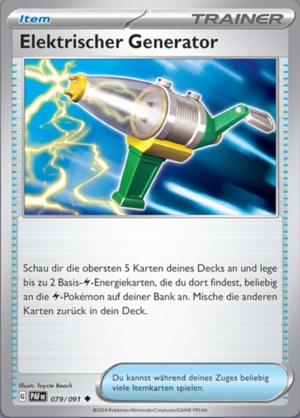 Elektrischer-Generator_079-091_PAF-DE_Paldeas-Schicksale_Paldean-Fates_Pokémon-Karte_Deutsch