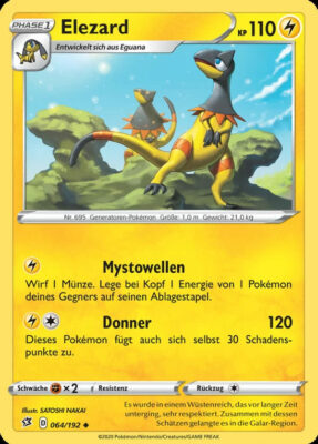 Elezard-064-Clash-der-Rebellen-Pokémon-Karte