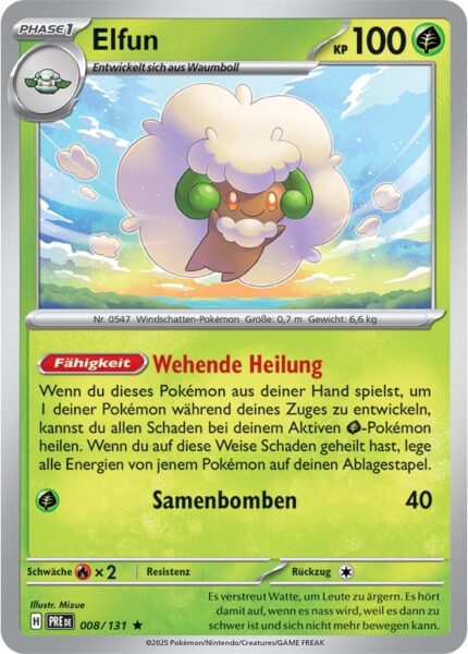 Elfun-008-131-Prismatische-Entwicklungen-Pokémon-Karte-Deutsch-Karmesin-Purpur-TCG-Sammelkartenspiel