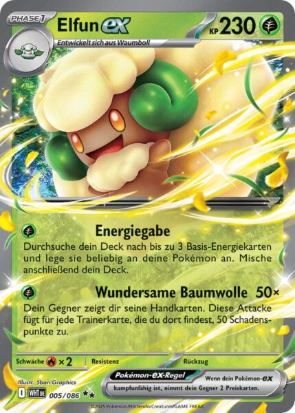 Elfun-ex-005-086-WHT-DE-Weiße-Flammen-Pokémon-Karte-Karmesin-Purpur-Deutsch
