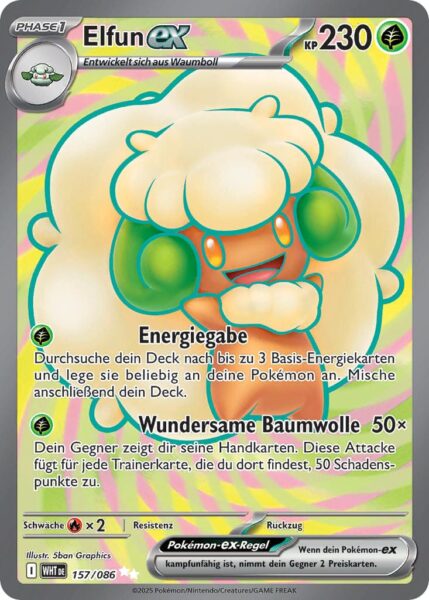 Elfun-ex-157-086-WHT-DE-Weiße-Flammen-Full-Art-Pokémon-Karte-Karmesin-Purpur-Deutsch