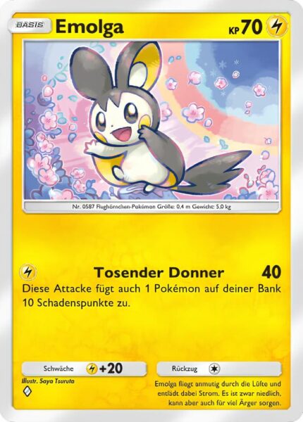 Emolga-072-161-Weisheit-von-Meer-und-Himmel-A4-Pokémon-TCG-Sammelkartenspiel-Pocket-Karte