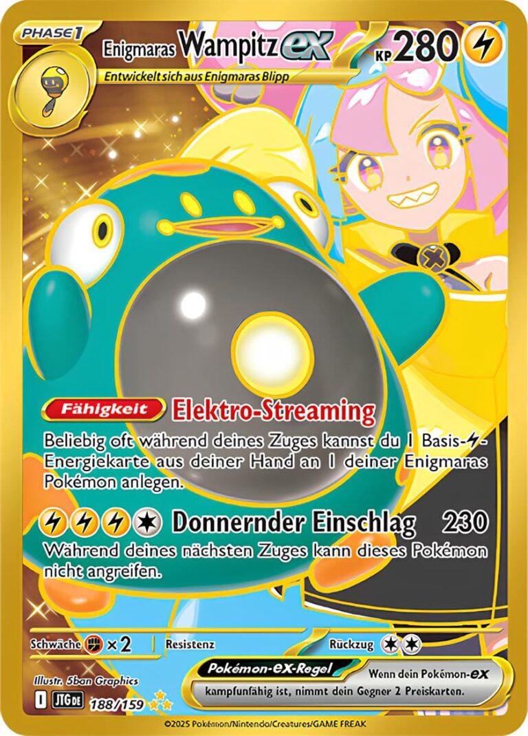 Enigmaras-Wampitz-ex-JTG-DE-188-159-Karmesin-Purpur-Reisegefährten-Journey-Hyper-Rare-Gold-Pokémon-Karte-Deutsch