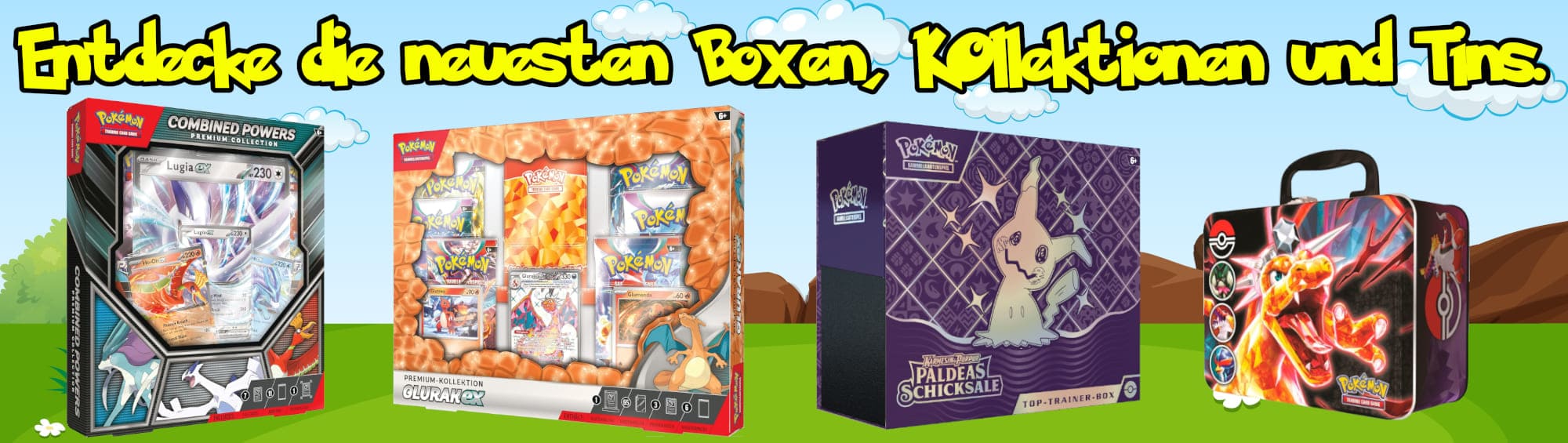 Entdecke-die-neuesten-Pokémon-Boxen-Kollektionen-Tins-2024-Banner