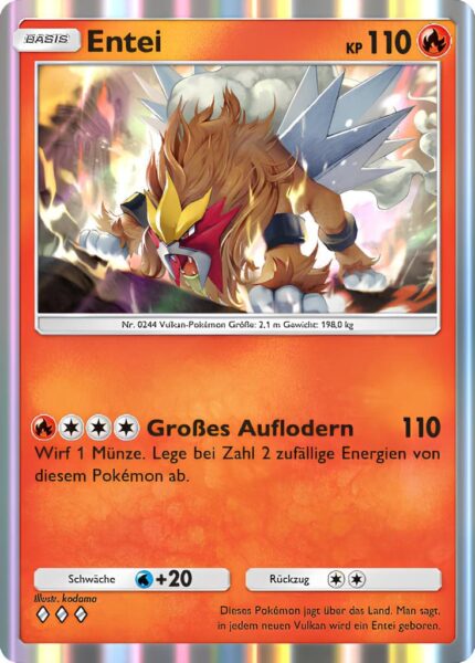 Entei-033-161-Weisheit-von-Meer-und-Himmel-A4-Pokémon-TCG-Sammelkartenspiel-Pocket-Karte