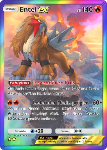 Entei-ex-087-071-Verborgene-Quelle-A4a-Pokémon-TCG-Sammelkartenspiel-Pocket-Karte