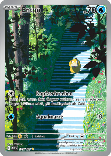 Enton-175-165-Pokémon-Karmesin-Purpur-151-MEW-DE-Illustration-Rare-Full-Art-Pokémon-Karte-Karten-Deutsch