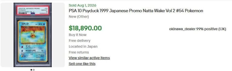Enton-Psyduck-No.054-Natta-Wake-Promo-Pokémon-Karte-Japanese-PSA-10-1999-Preis-Wert-August-2026
