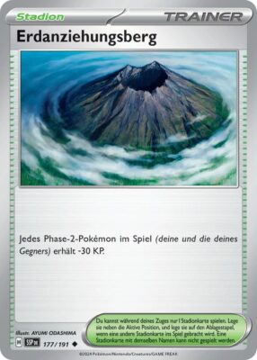 Erdanziehungsberg-177-191-SSP-DE-Karmesin-Purpur-Stürmische-Funken-Pokémon-Karte-Deutsch-TCG