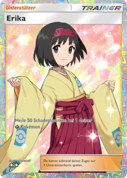 Erika-266-Pokémon-TCG-Sammelkartenspiel-Pocket-Unschlagbare-Gene-Digitale-Karte-Special-Illustration-2024
