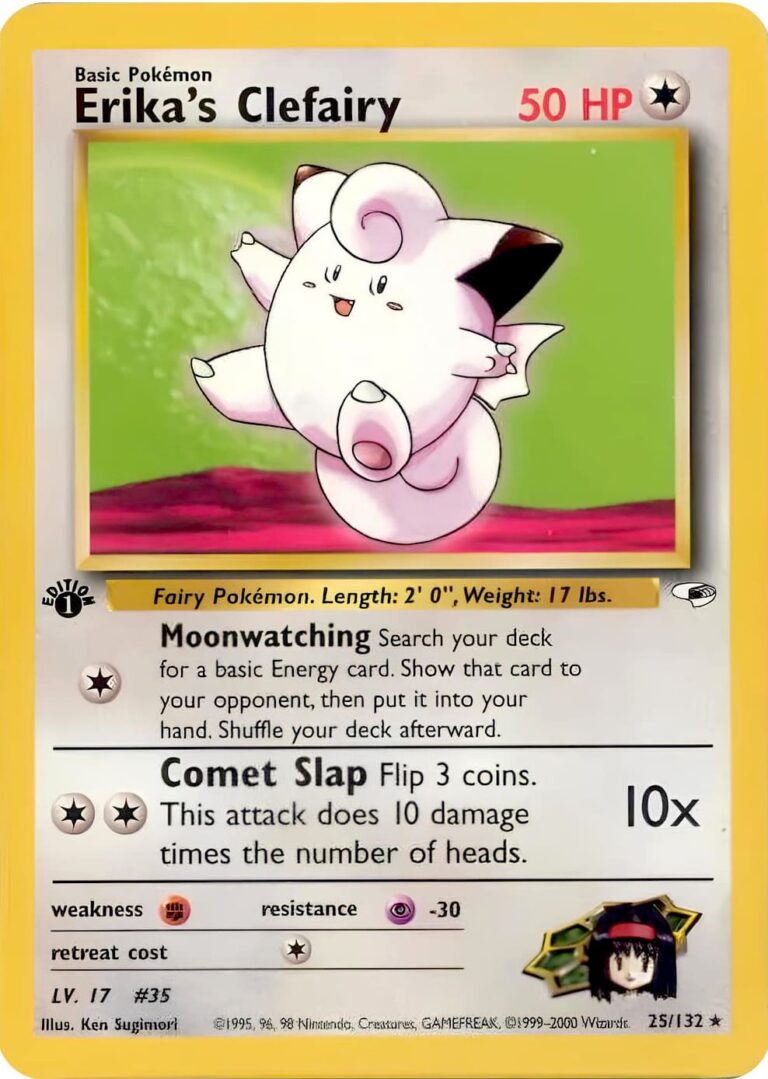 Erikas-Clefairy-Piepi-25-132-Gym-Heroes-1st-Edition-Pokémon-Karte