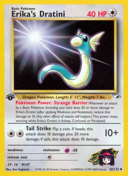 Erikas-Dratini-42-132-Gym-Heroes-Pokémon-Karte-Englisch-TCG-Sammelkartenspiel-2000