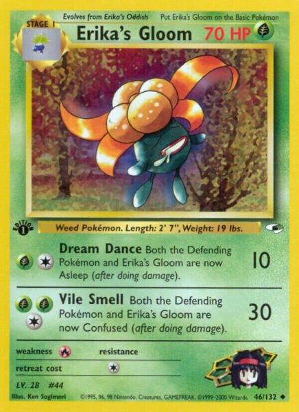 Erikas-Gloom-46-132-Gym-Heroes-Pokémon-Karte-Englisch-TCG-Sammelkartenspiel-2000