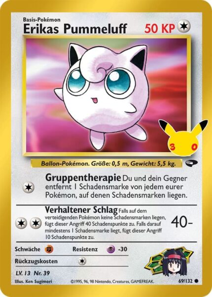 Erikas-Pummeluff-69-132-30-Jahre-30th-Celebration-Classic-Collection-Pokémon-Karte-Deutsch