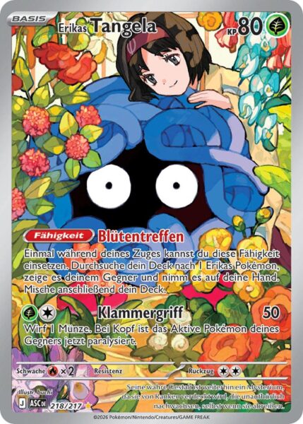 Erikas-Tangela-218-217-ASC-DE-Erhabene-Helden-Illustration-Rare-Pokémon-Karte-Deutsch