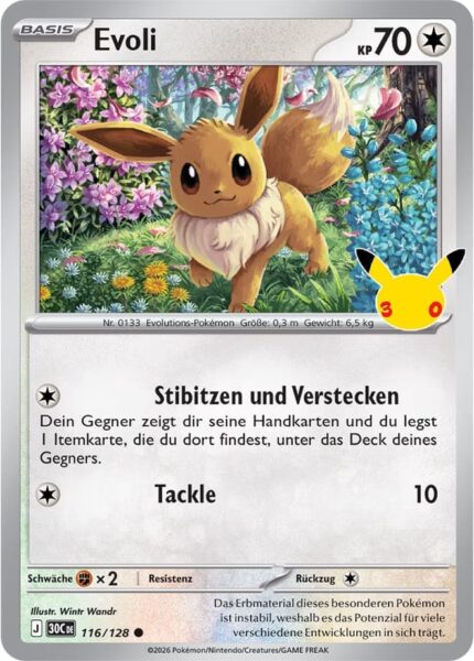 Evoli-116-128-30-Jahre-Pokémon-Karte-Deutsch