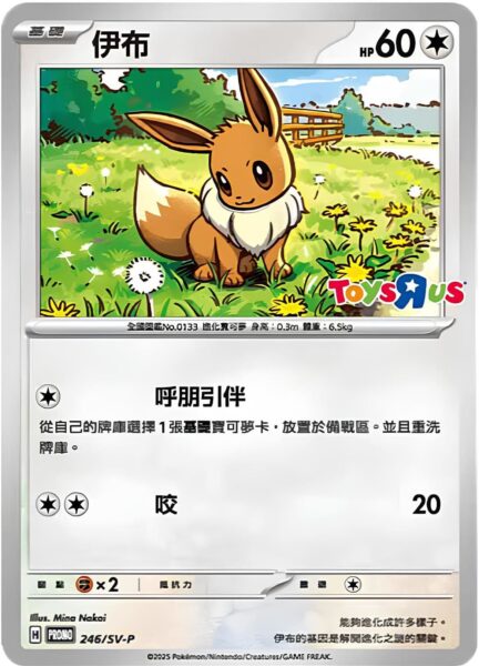 Evoli-Eevee-246-SV-P-Toys-R-Ust-Promo-Pokémon-Karte-Taiwan