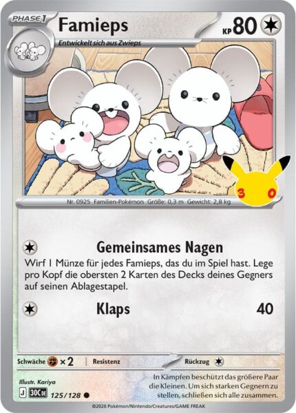 Famieps-125-128-30C-30-Jahre-Jubiläum-30th-Celebration-Pokémon-Karte-Deutsch