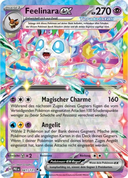 Feelinara-ex-041-131-Prismatische-Entwicklungen-Pokémon-Karte-Deutsch-Karmesin-Purpur-TCG-Sammelkartenspiel