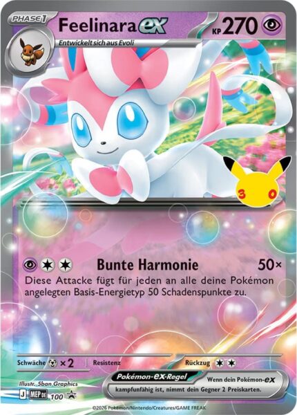 Feelinara-ex-MEP-100-30-Jahre-Promo-Pokémon-Karte-Deutsch