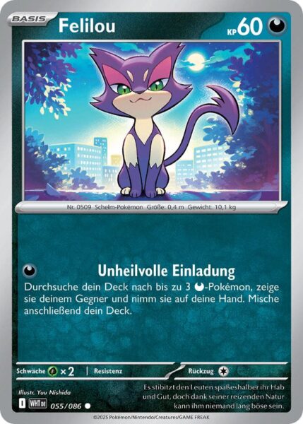 Felilou-055-086-WHT-DE-Weiße-Flammen-Pokémon-Karte-Karmesin-Purpur-Deutsch