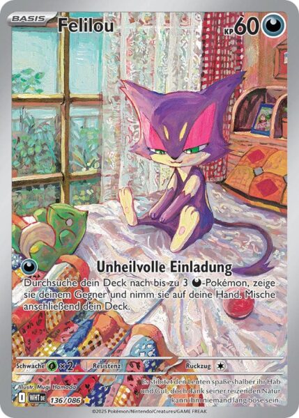 Felilou-136-086-WHT-DE-Weiße-Flammen-Illustration-Rare-Pokémon-Karte-Karmesin-Purpur-Deutsch