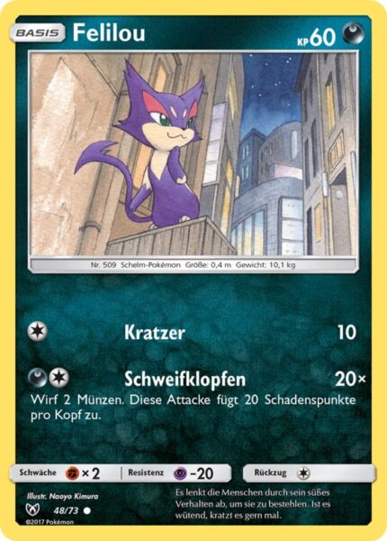 Felilou-48-73-Schimmernde-Legenden-Pokémon-Karte-Deutsch-TCG-Sammelkartenspiel