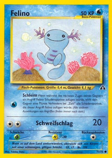 Felino_71-75_Neo-Entdeckung-Discovery_Pokémon-Karte_Deutsch