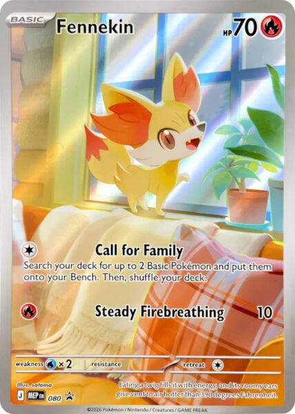 Fennekin-Fynx-MEP-080-Chaos-Rising-Wachsendes-Chaos-Trainer-Box-Promo-Pokémon-Karte-Englisch