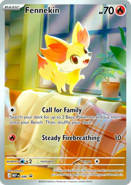 Fennekin-Fynx-MEP-080-Chaos-Rising-Wachsendes-Chaos-Trainer-Box-Promo-Pokémon-Karte-Englisch-neu