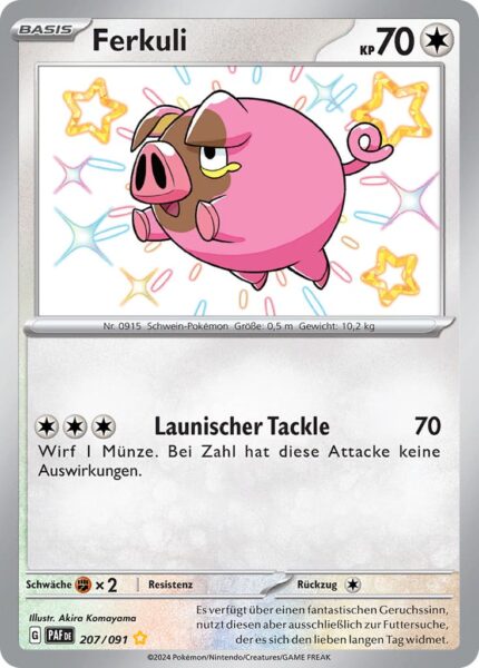 Ferkuli_207-091_Shiny-Schillernd_Paldeas-Schicksale_Pokémon-Karte_Deutsch