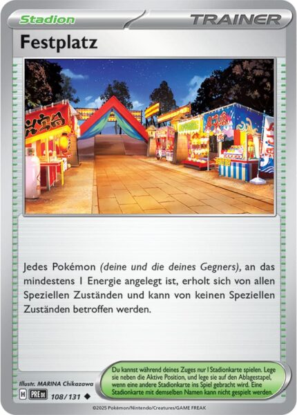 Festplatz-108-131-Prismatische-Entwicklungen-Pokémon-Karte-Deutsch-Karmesin-Purpur-TCG-Sammelkartenspiel