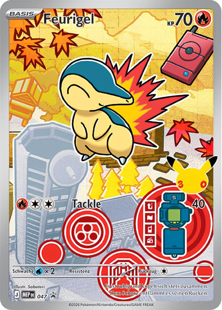Feurigel-MEP-047-Promo-Pokémon-Karte-30.-Jubiläum-30th-Anniversary-Erste-Partner-Kollektion-Serie-2