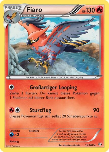 Fiaro-15-108-XY-Drachenleuchten-Pokémon-Karte-Deutsch-TCG-Sammelkartenspiel