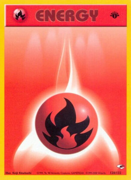 Fire-Energy-128-132-Gym-Heroes-Pokémon-Karte-Englisch-TCG-Sammelkartenspiel-2000